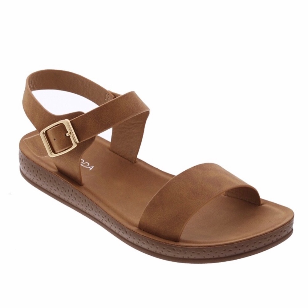 Women's Open Toe Comfort Ankle Strap Flat Sandal